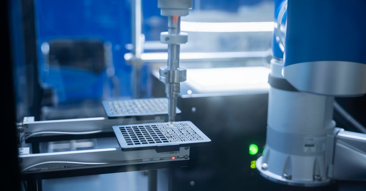 Robotic arm following rigid programmed rules in an automated process